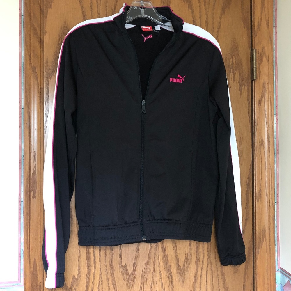 Puma- Black & Pink Zip Up Jacket